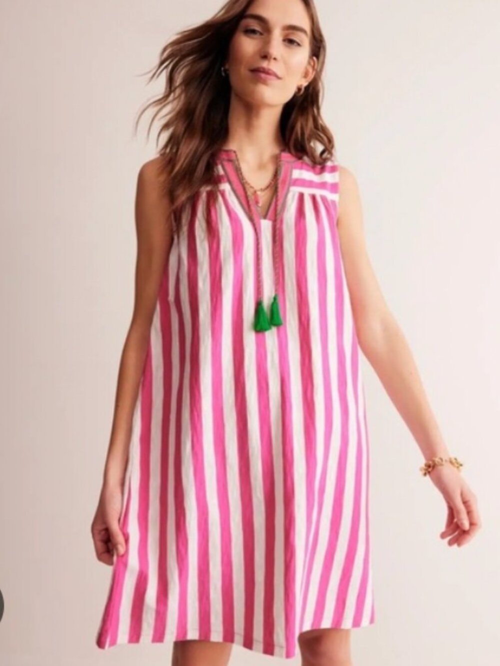 Boden Nadine Notch Cotton Dress